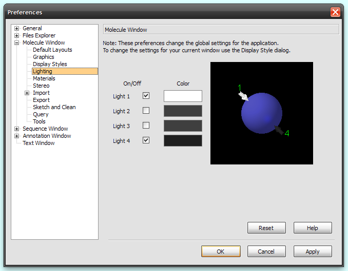 Preferences settings. UV Nocai default setting.