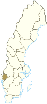Kort over Dalsland i Sverige
