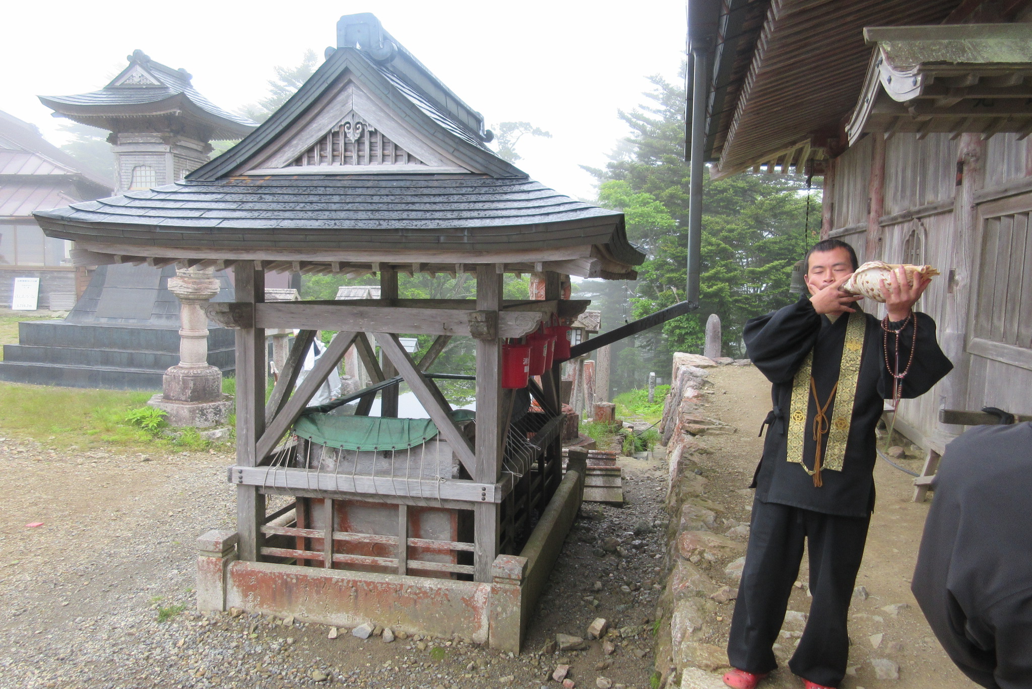 Shugenja yamabushi monk, Ominesan-ji Temple, Mt. Omine, Nara, Japan, 20 June 2018