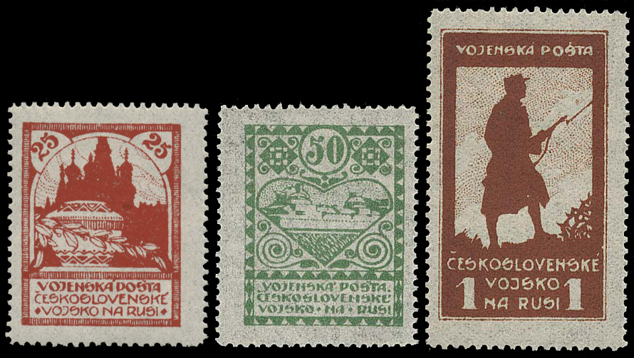 Stamps of Czechoslovak legion1919.jpg