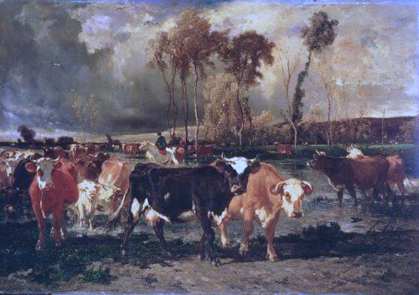 File:'The Return of the Herd' by Emile van Marcke, Ringling Museum.jpg