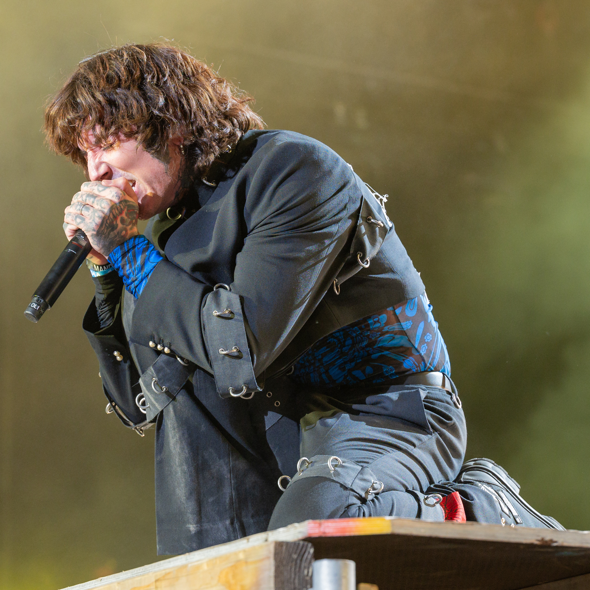 Oliver Sykes of the band Bring Me the Horizon performs in concert during  the Rock Allegiance Festival at PPL Park on Saturday, Oct. 10, 2015, in  Chester, Pa. (Photo by Owen Sweeney/Invision/AP