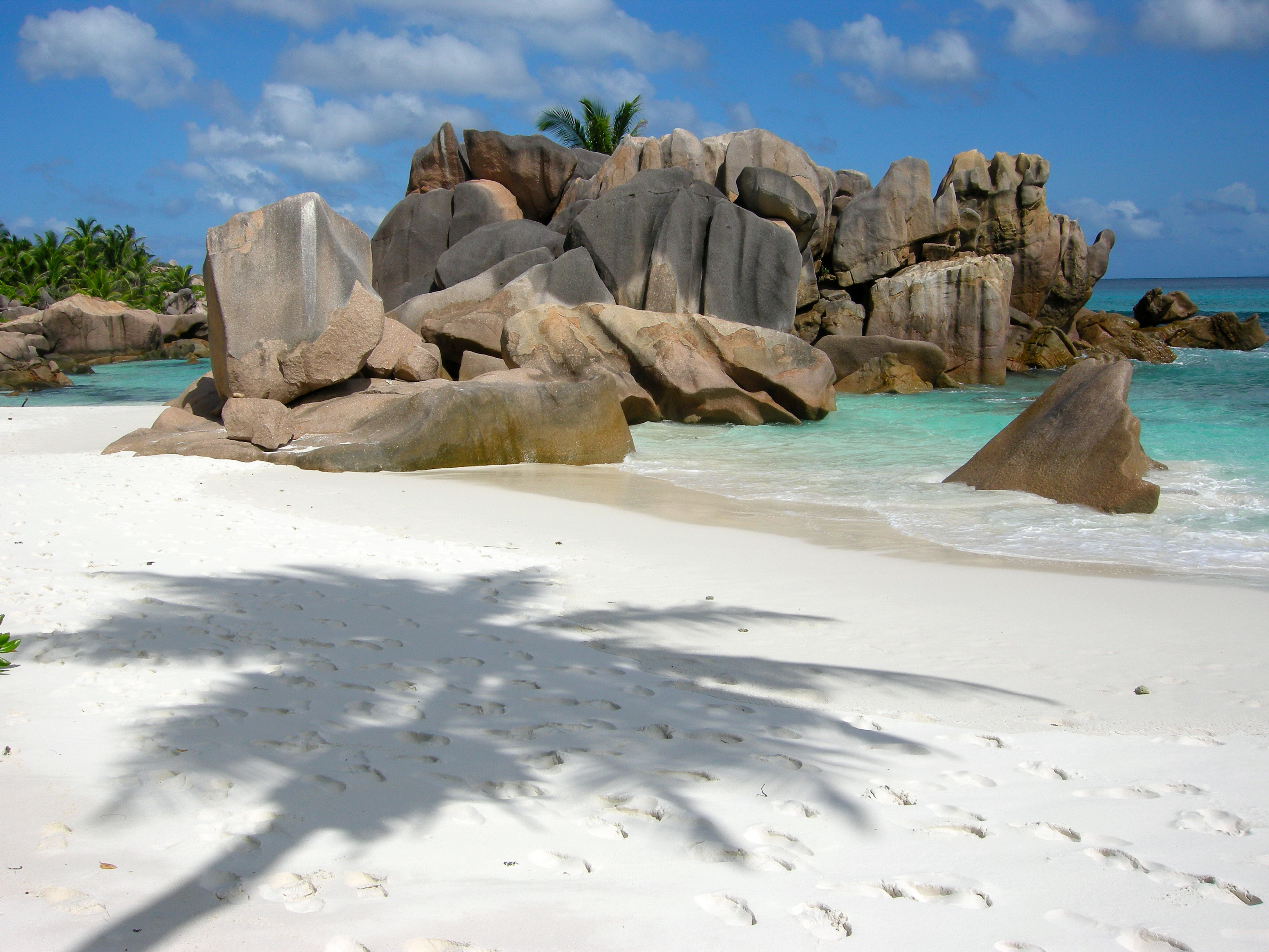 A beach hidden from tourists with crystal clear water