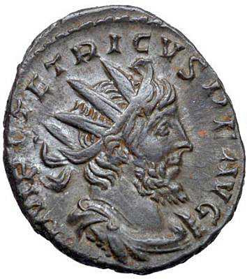 Coin of Tetricus, last emperor (271–274) of the Gallic Empire