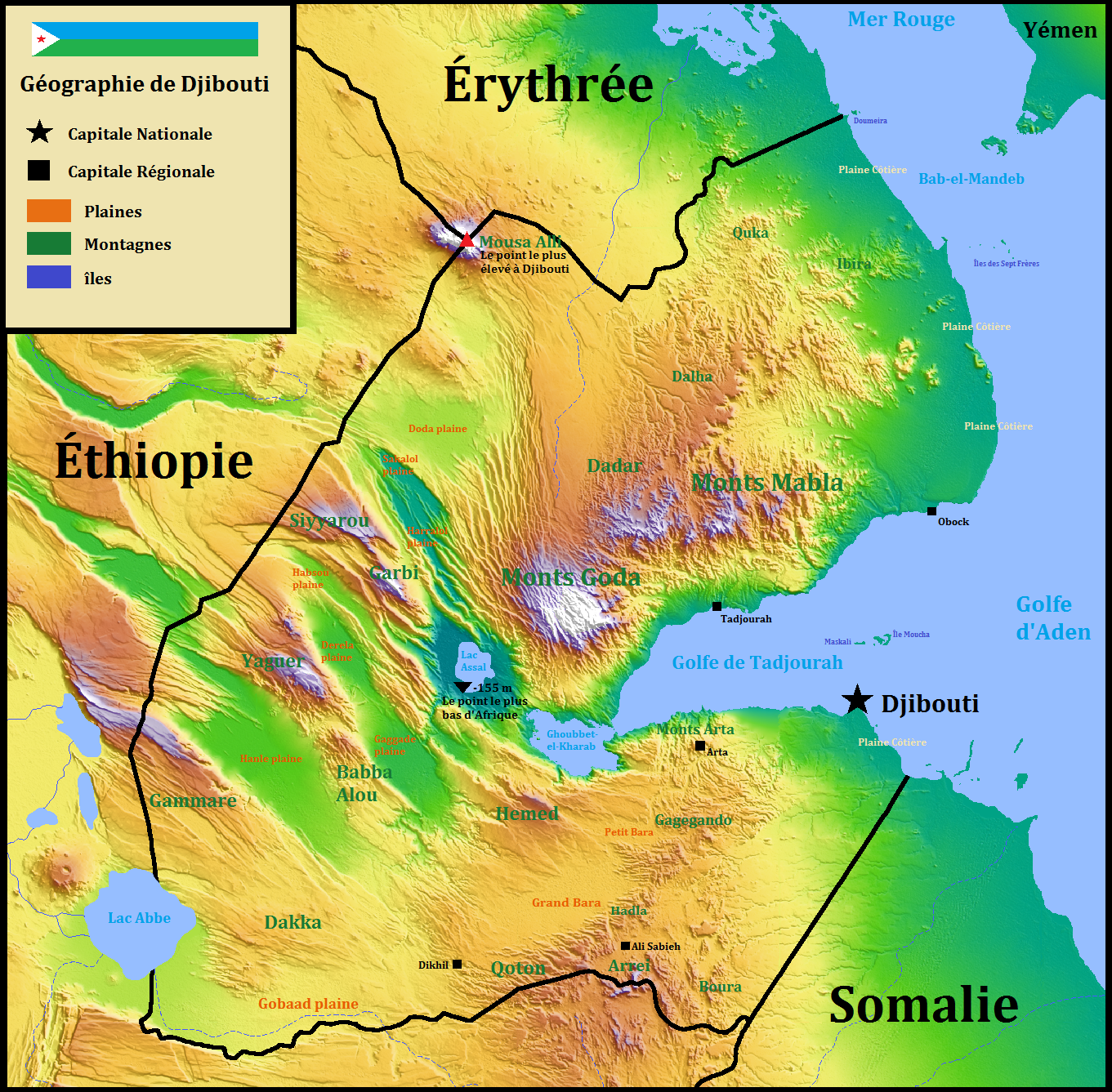 djibouti carte afrique