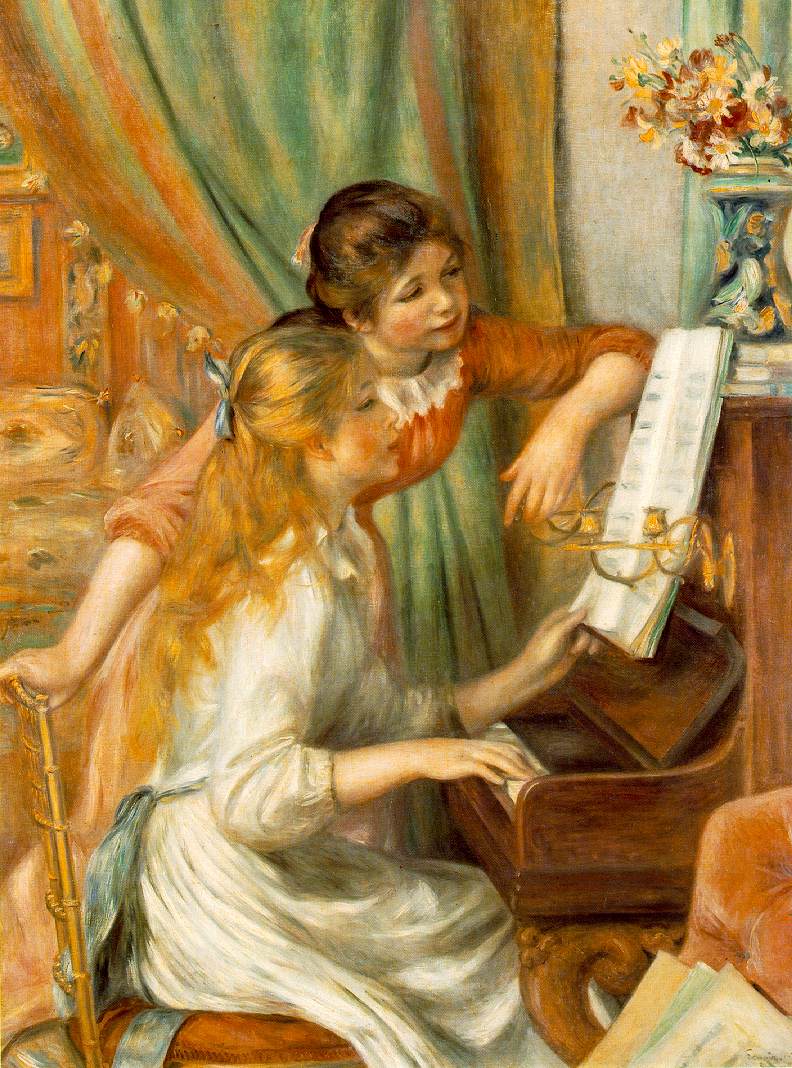 ピアノを弾く少女たち-