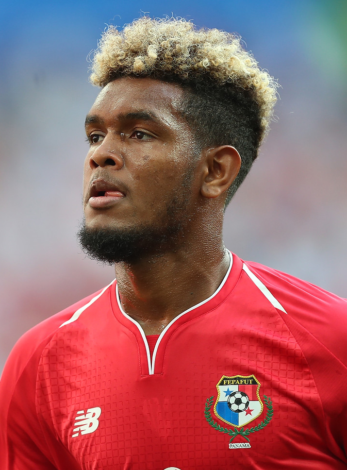 Ávila playing for [[Panama national football team|Panama]] at the [[2018 FIFA World Cup]]