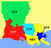 <span class="mw-page-title-main">Area code 318</span> Area code in northern and central Louisiana, United States