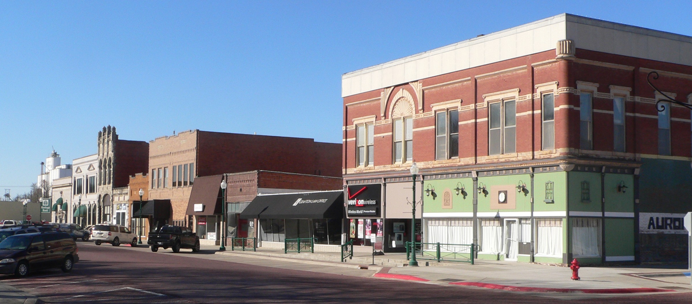 File Aurora Nebraska W Side 12 St From M St Jpg Wikimedia Commons