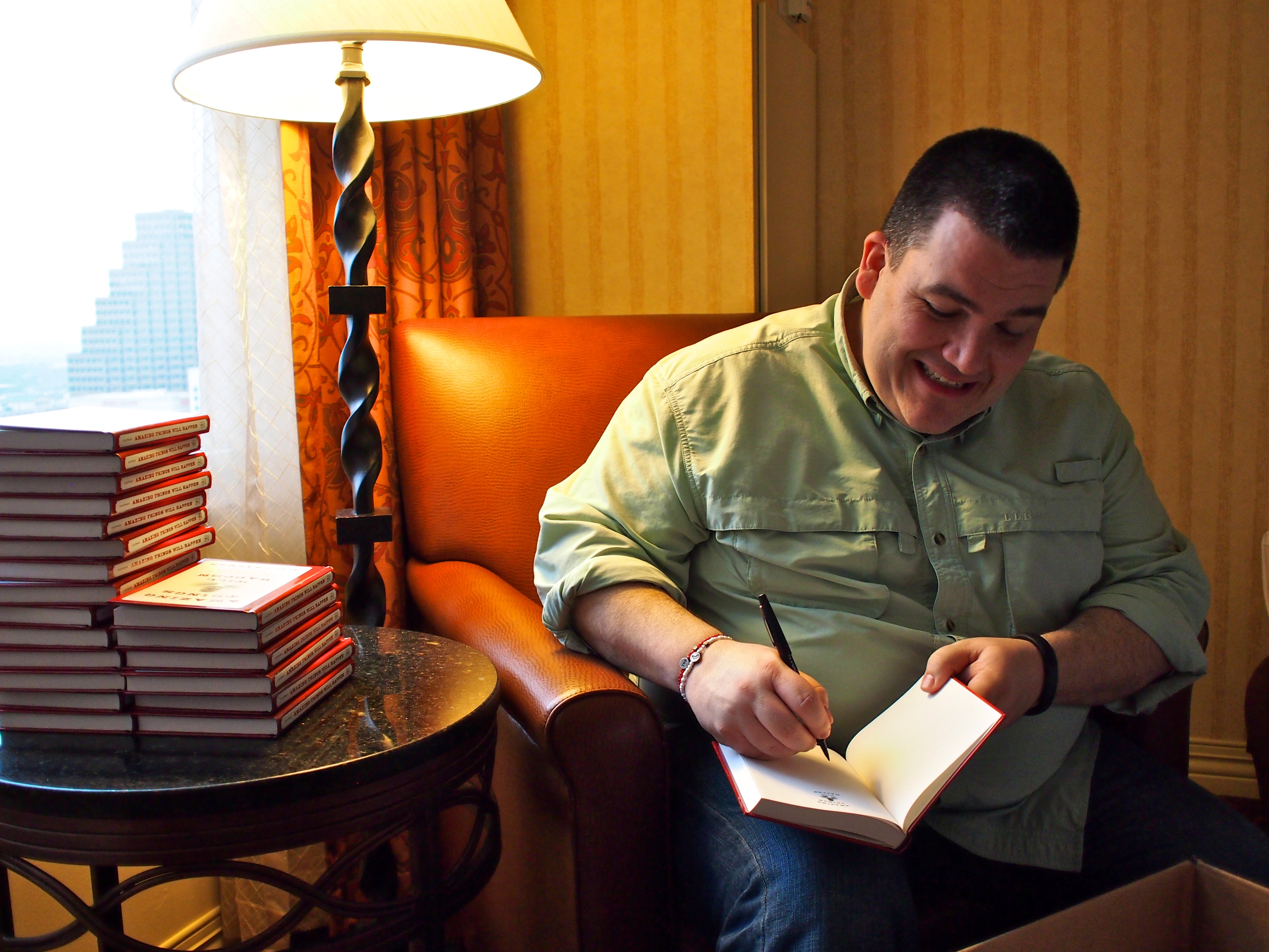 C.C. Chapman signing books at [[South by Southwest]] 2013