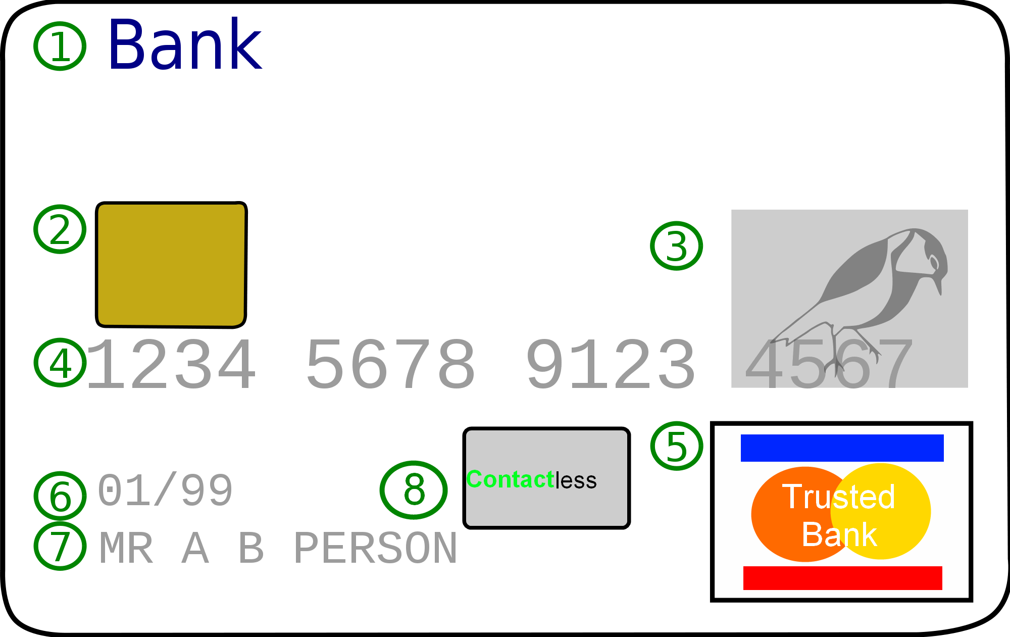 payment card issued to users as a system of payment
