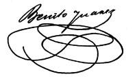 Firma de Benito Juárez