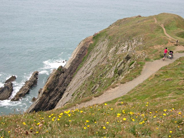 File:Footpath at Baggy Point - geograph.org.uk - 301836.jpg