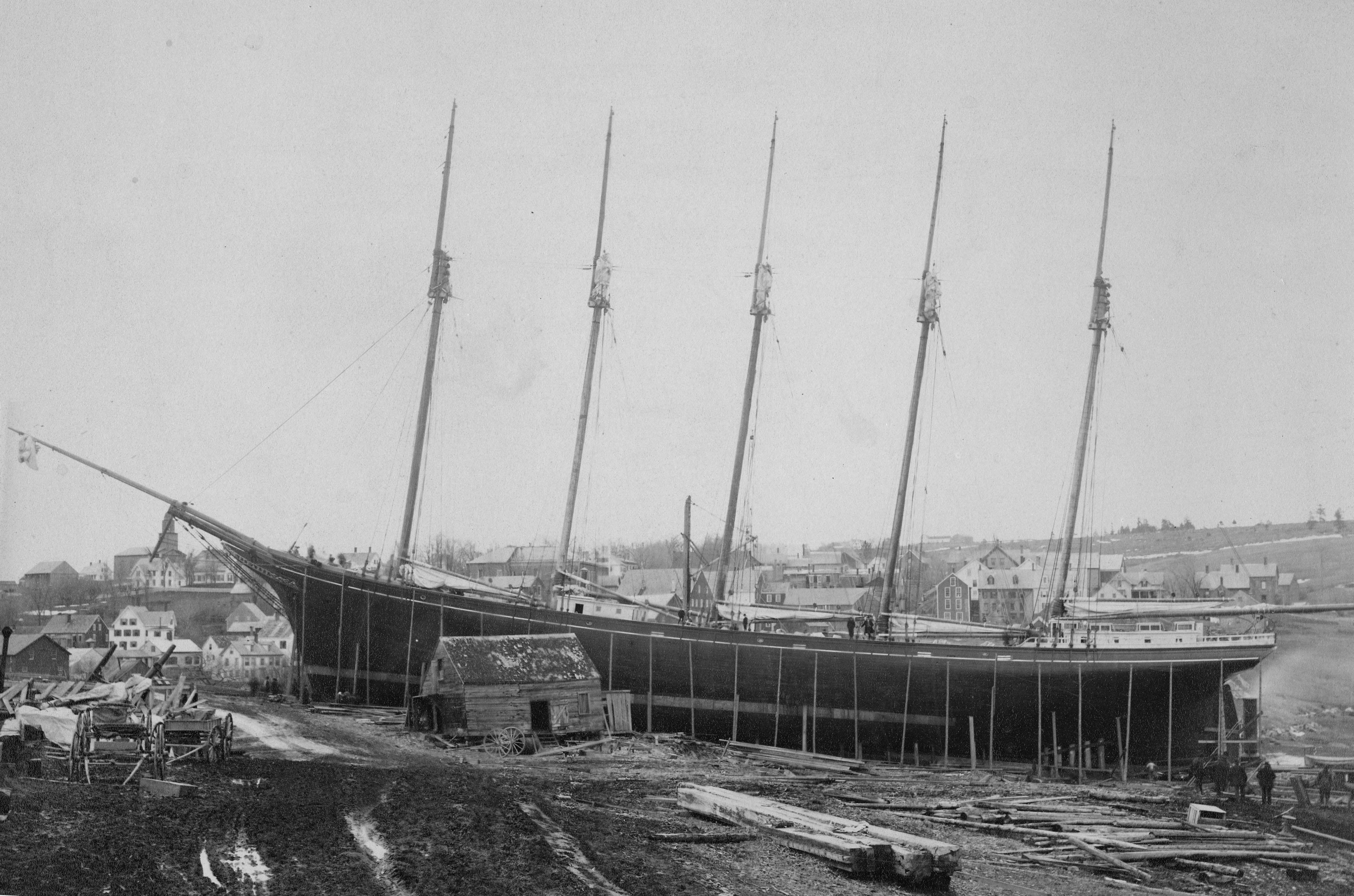 American Six-masted Schooner Wyoming Sailing Through the Centuries Print