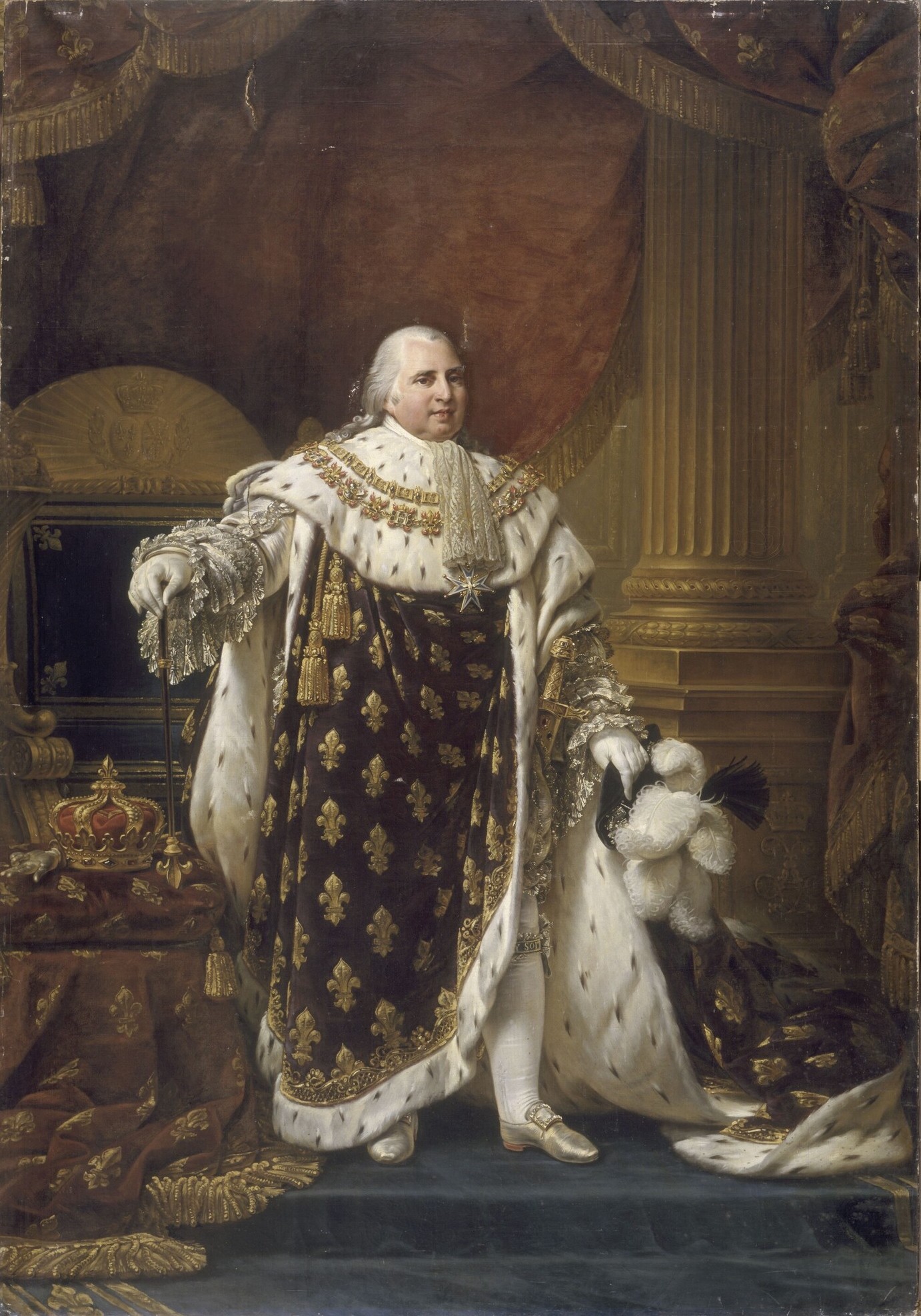 https://upload.wikimedia.org/wikipedia/commons/e/ee/Gros_-_Louis_XVIII_of_France_in_Coronation_Robes.jpg