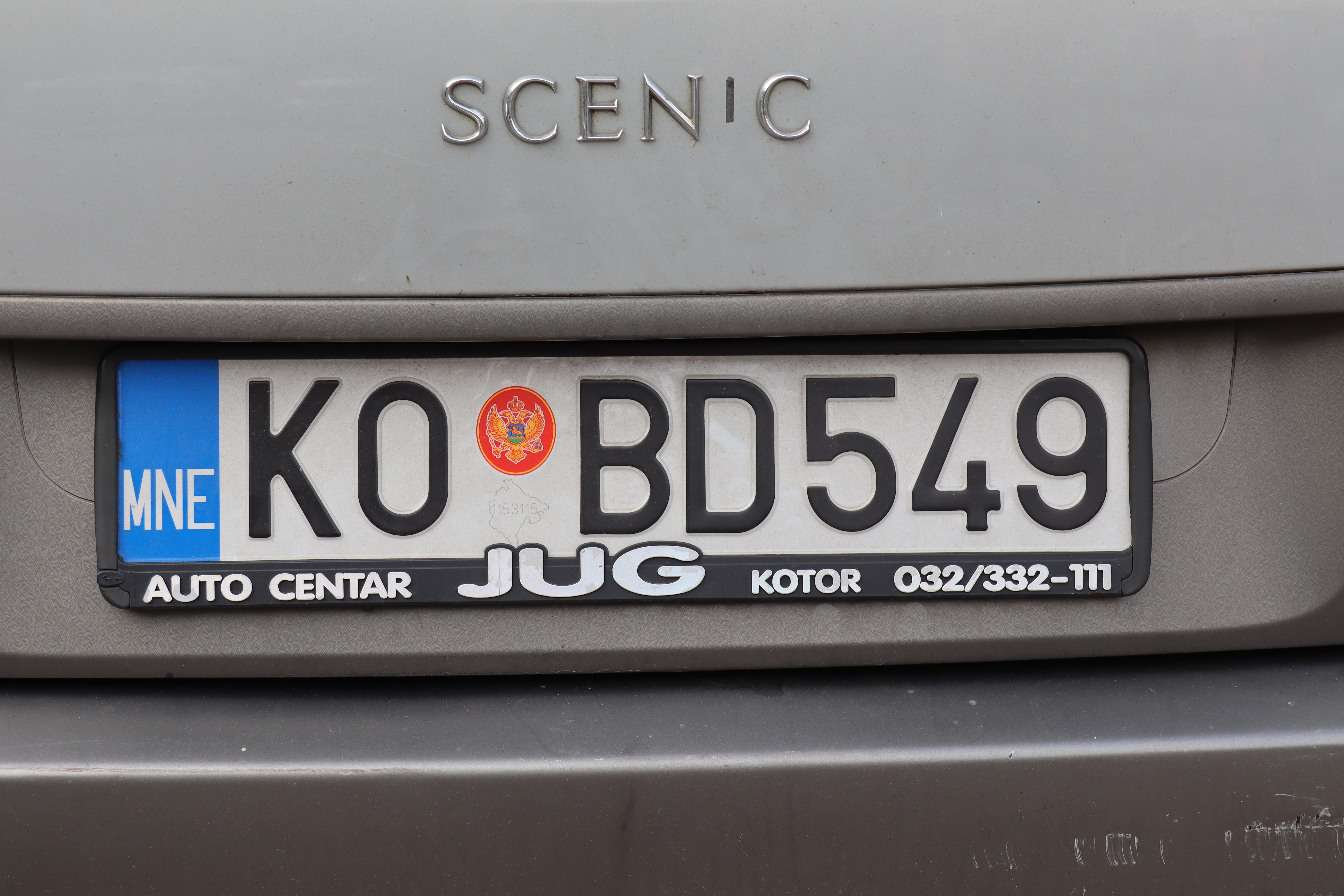 Autokennzeichen: Montenegro (KO: Kotor), Vehicle licence pl…