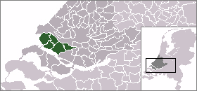 Расположение Voorne-Putten в Нидерландах