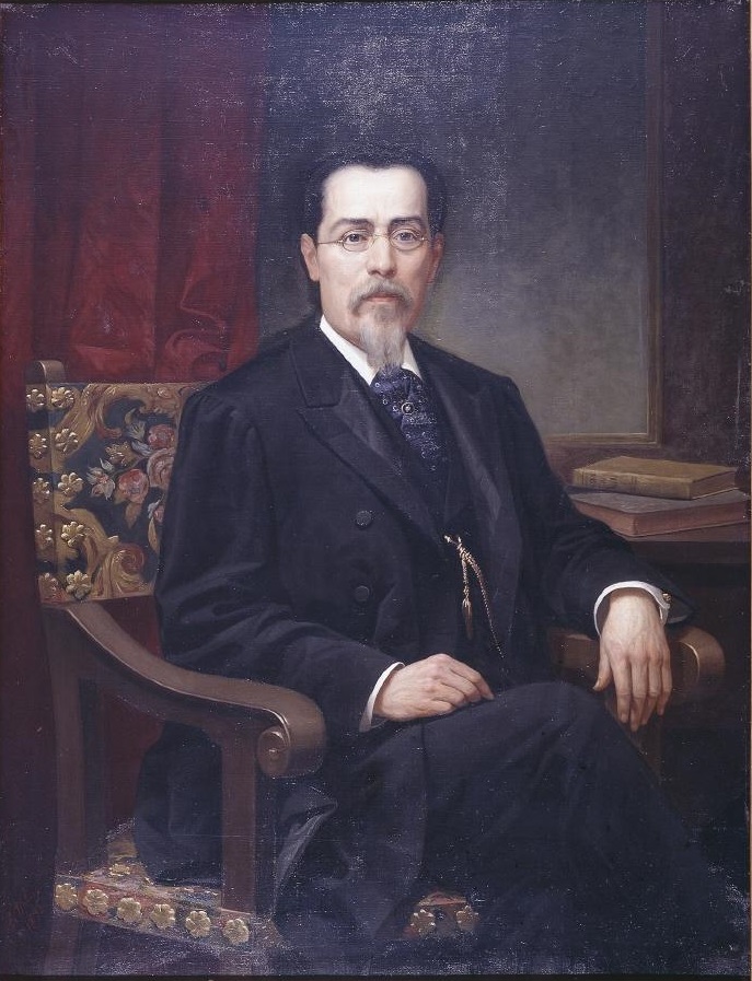 Retrato de Manuel Tamayo y Baus (1892), por [[Eduardo Balaca