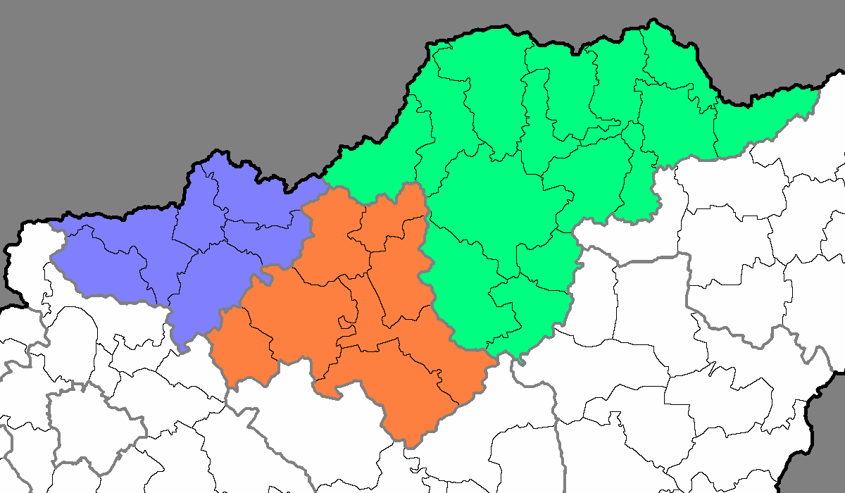 Карта административная венгрии