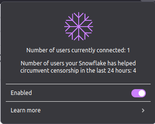 File:Screenshot Tor Snowflake browser extension UI.png