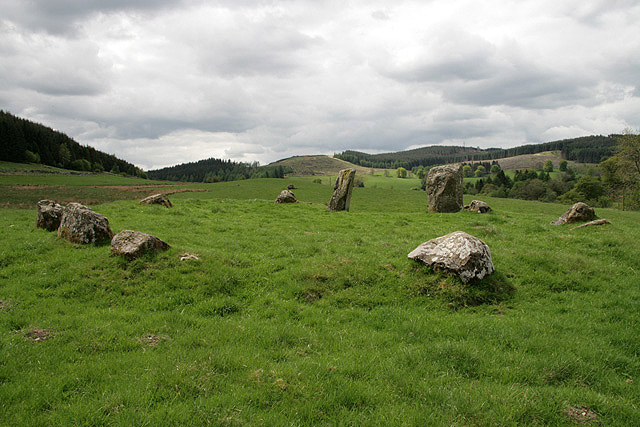 The Loupin' Stanes stone circle - geograph.org.uk - 811307