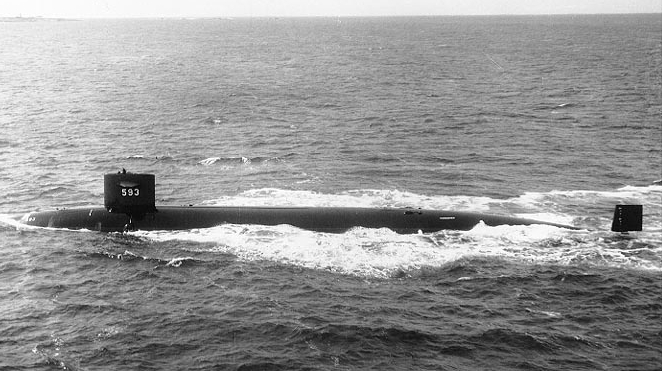 File:USS Thresher underway April 1961.jpg