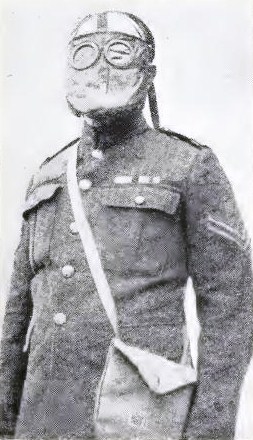 File:British soldier in a French M2 gas mask.jpg