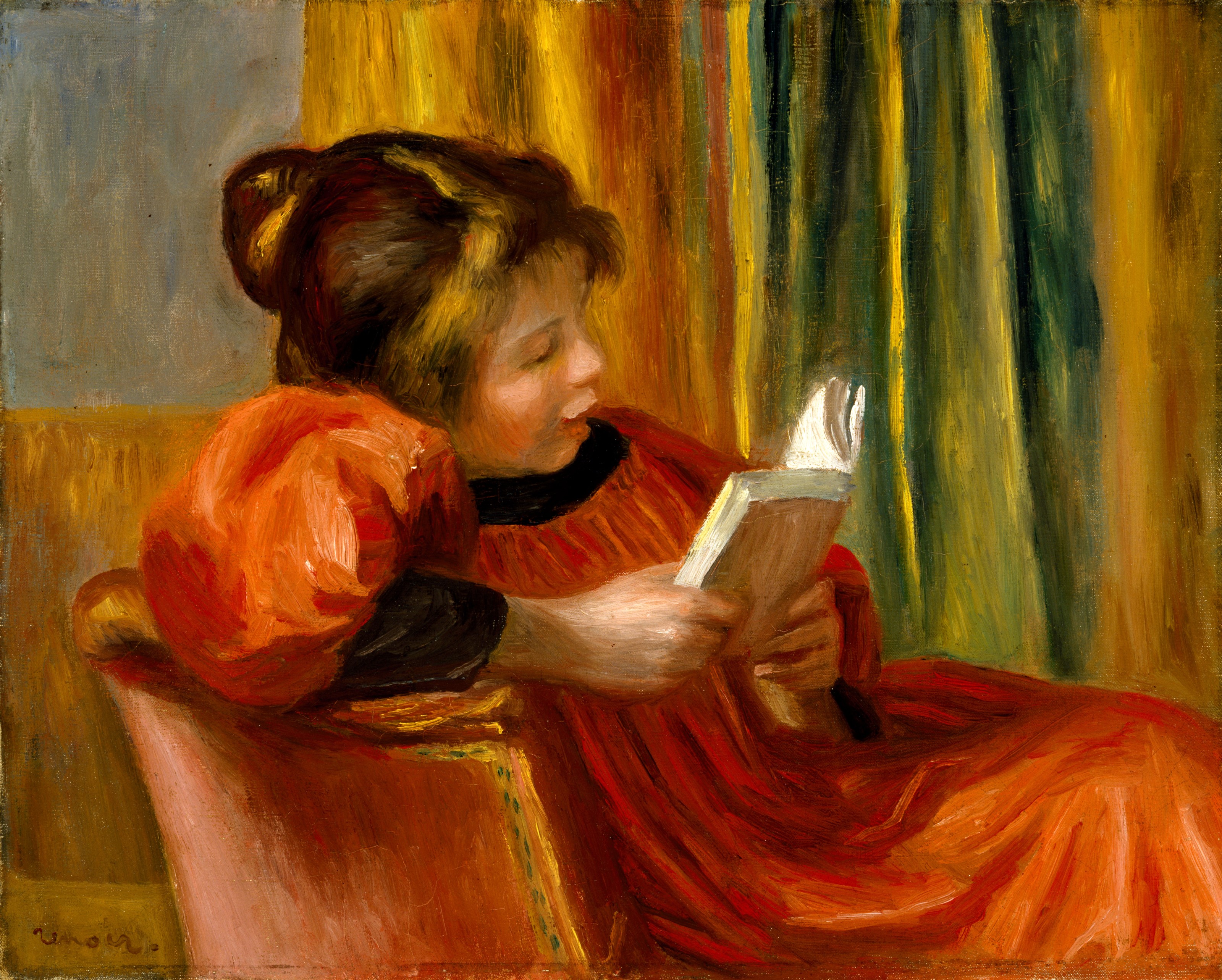 Читаем картину. Ренуар Пьер Огюст. Девушка за чтением. Огюст Ренуар: картина «читающая девушка» (18. Ренуара «девушка за шитьём» (1879 год). Ренуар девушки за фортепьяно.