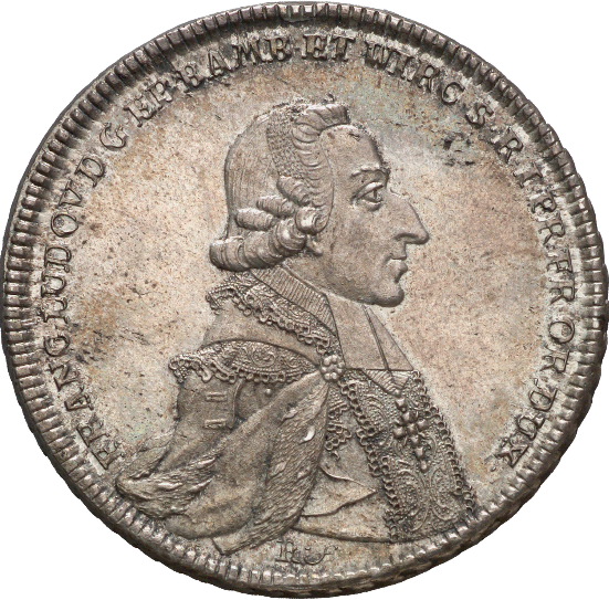 File:Prämiendoppeltaler von 1786, Franz Ludwig von Erthal, Bischof von Würzburg und Bamberg, Hochstift, Vorderseite, Münzkabinett Berlin.PNG