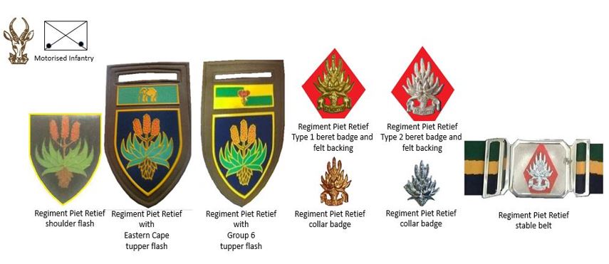 SADF era Regiment Piet Retief insignia SADF era Regiment Piet Retief insignia ver 2.jpg