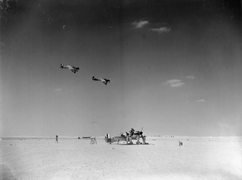 File:33 Squadron RAF Hurricanes Egypt IWM CM 140.jpg