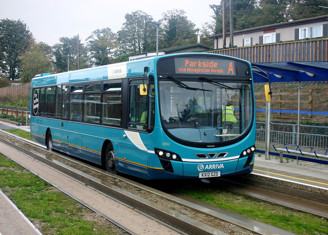 File:Arriva bus at Stanton Road bus stop (geograph 3716836).jpg