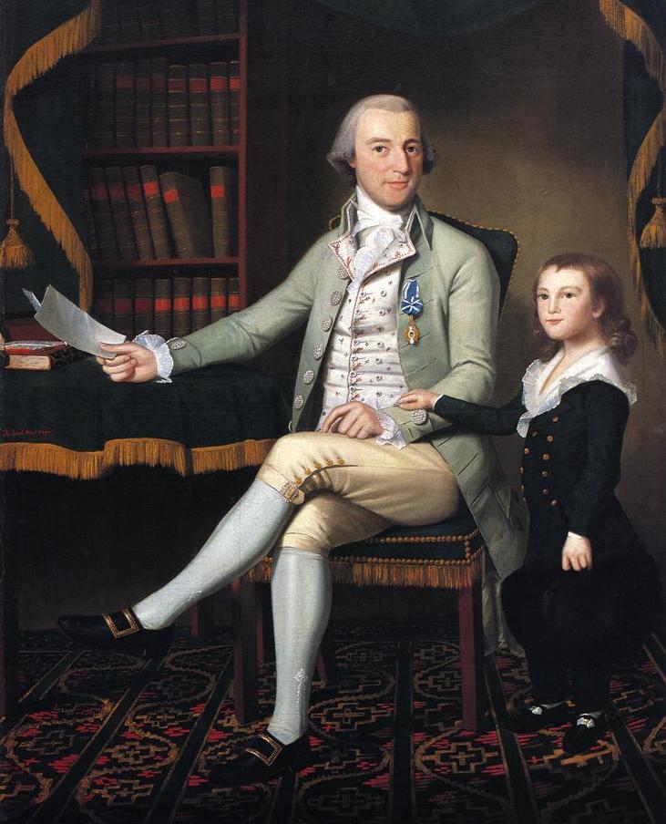 Colonel [[Benjamin Tallmadge]], leader of the Culper Ring, in a 1790 portrait with his son William