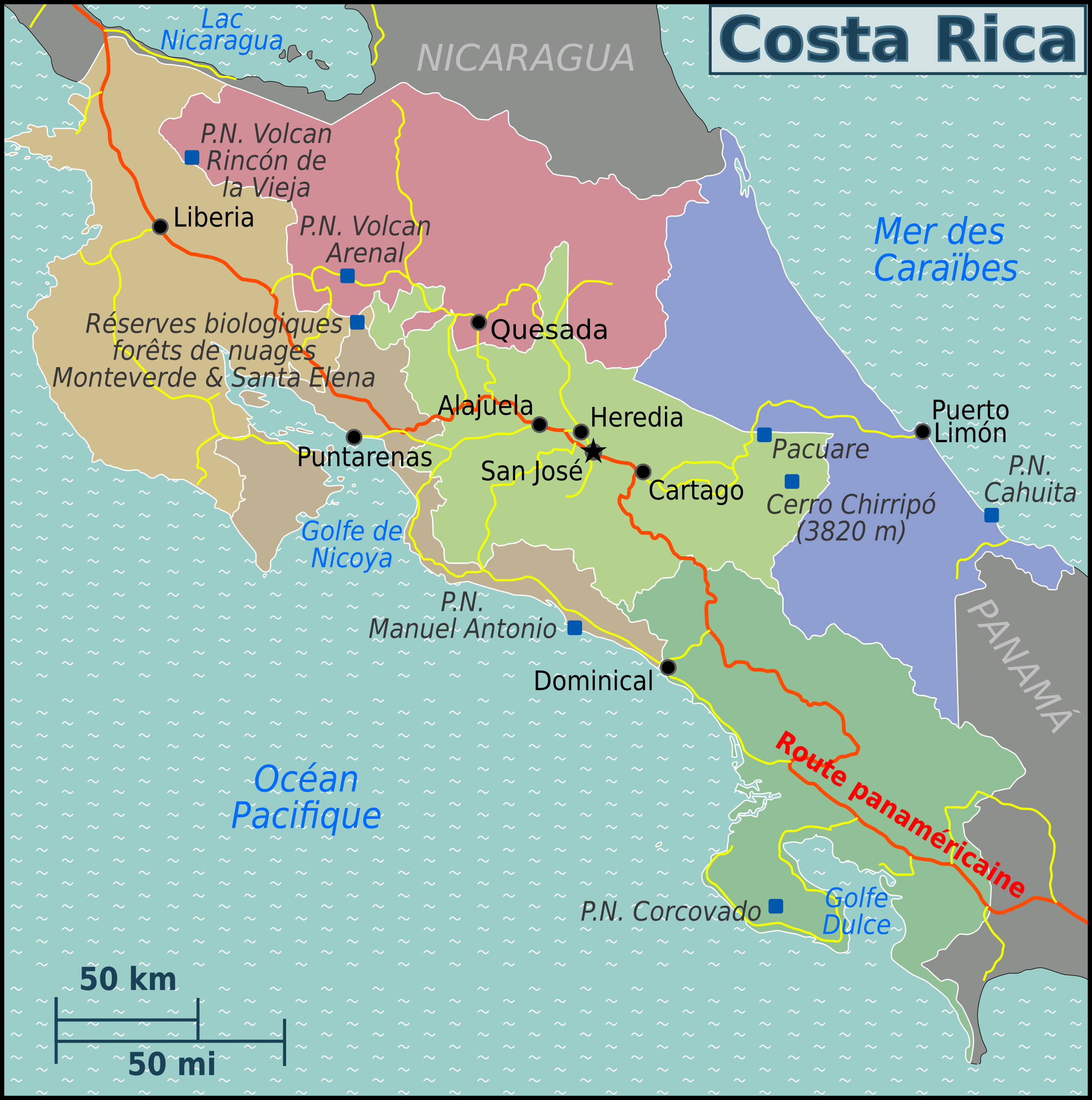 File:Costa Rica regions map (fr).png - Wikimedia Commons