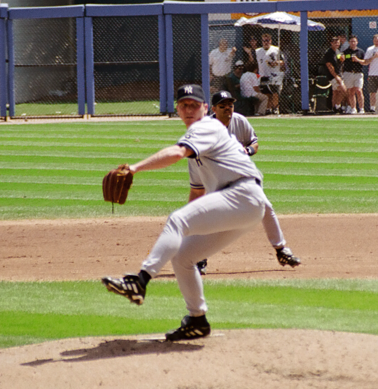 David Cone throws a perfect game for the New York Yankees in 1999