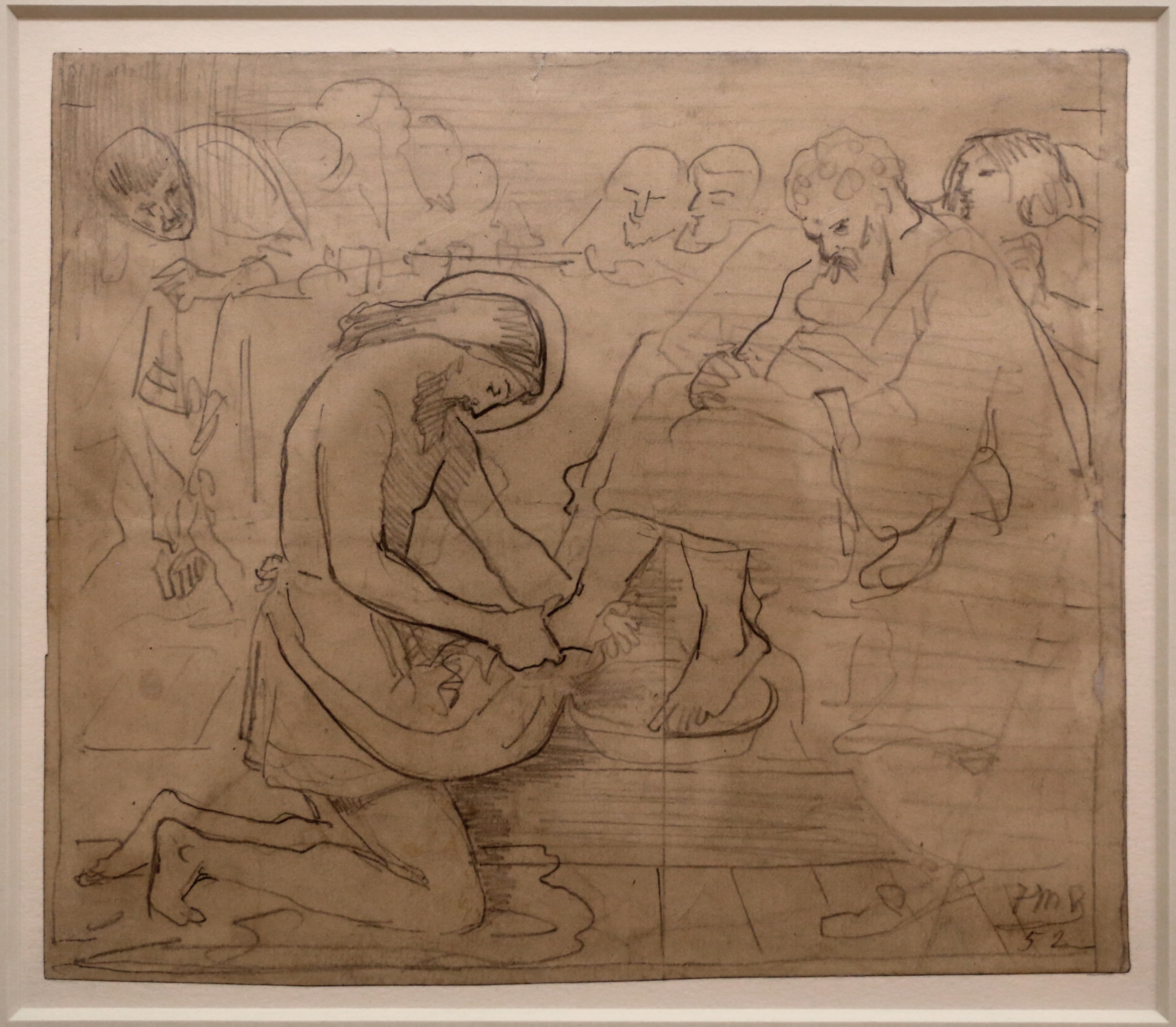 Peter washes. Jesus Washes the feet of his Disciples.