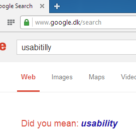 Google did you mean usability