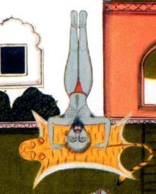 Headstand (Kapala Asana) from 1830 manuscript of Joga Pradipika