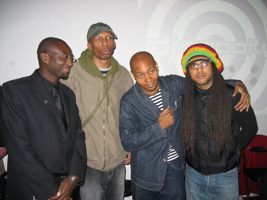 Kodwo Eshun, Hank Shocklee, Paul Miller, Daniel Bernard Roumain (v.&nbsp;l.&nbsp;n.&nbsp;r.) im [[Chelsea Art Museum