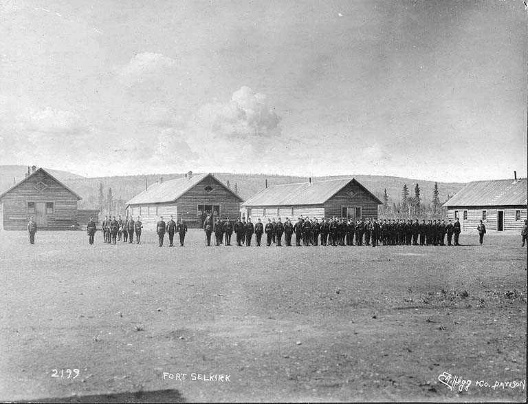 File:Military drills at Fort Selkirk, Yukon Territory, ca 1898 (HEGG 64).jpeg