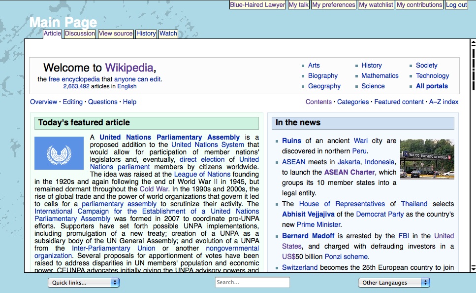 However, please note that the background image used by the skin is a derivative of the English Wikipedia logo, copyright of the Wikipedia Foundation.