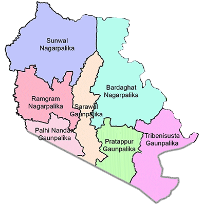 map of parasi district showing pratappur Parasi District.png