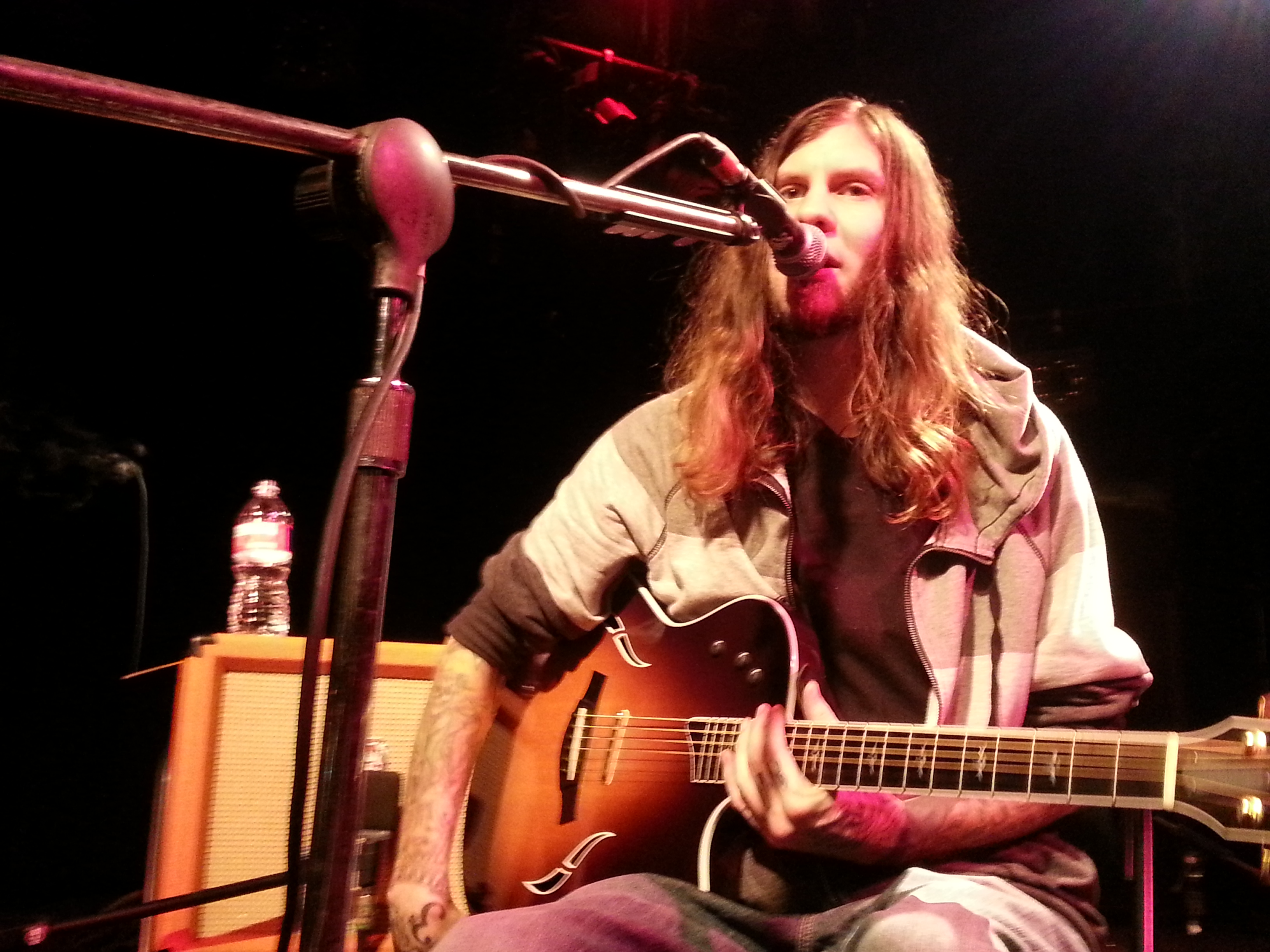 Danielsen performing a solo acoustic music set