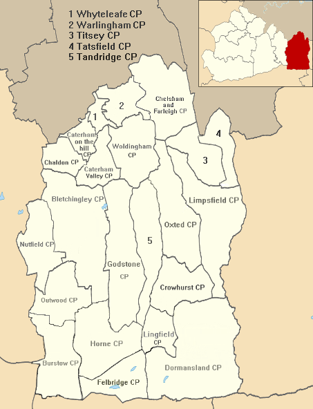 Civil Parishes in Tandridge District