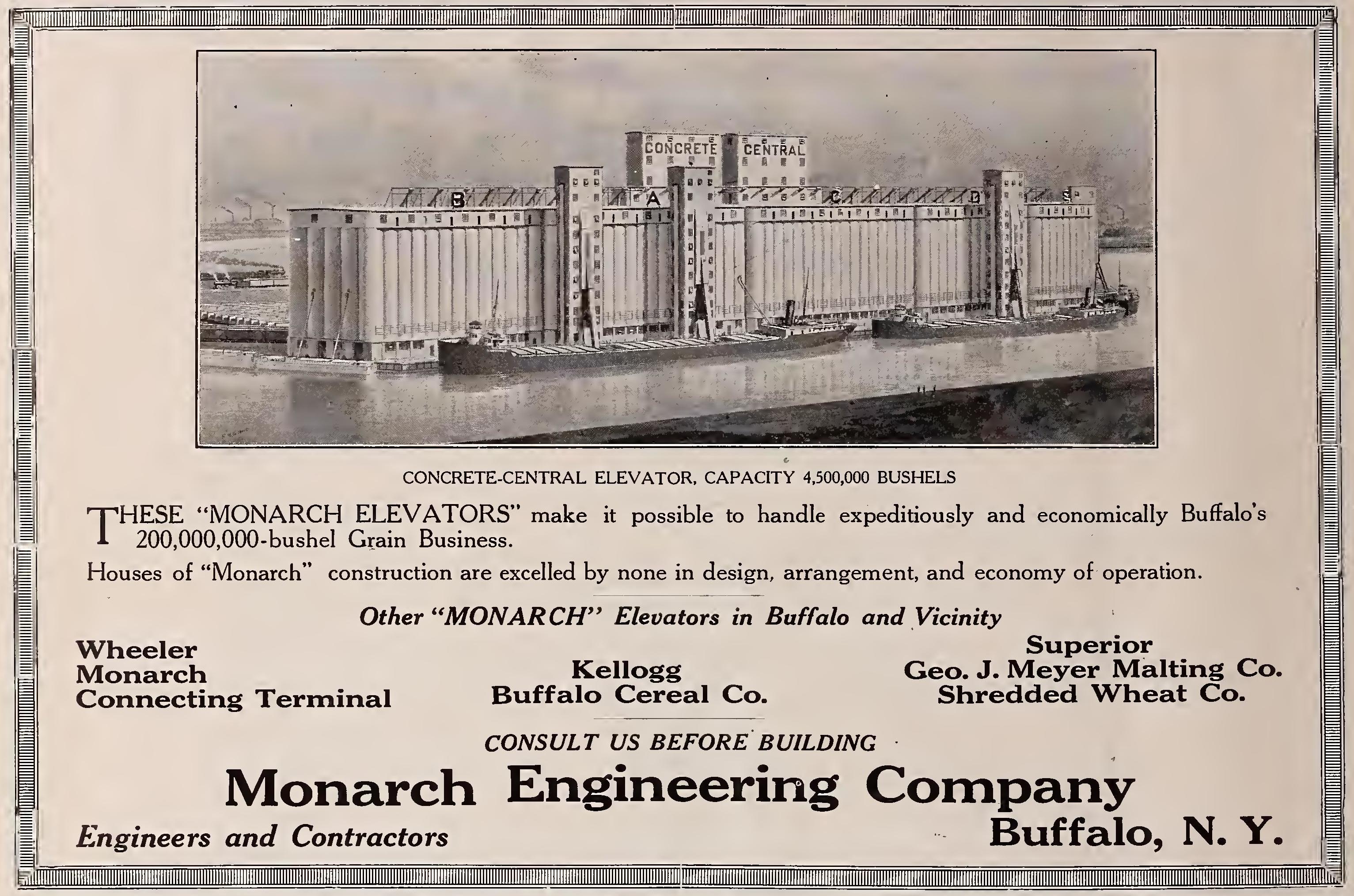 Et hundrede år maternal fange File:Concrete-Central Elevator of Buffalo, New York with a 4,500,000 bushel  capacity built by Monarch Engineering Company - from the January 1919  periodical, The American Elevator and Grain Trade (IA CAT31053470311) (page  12