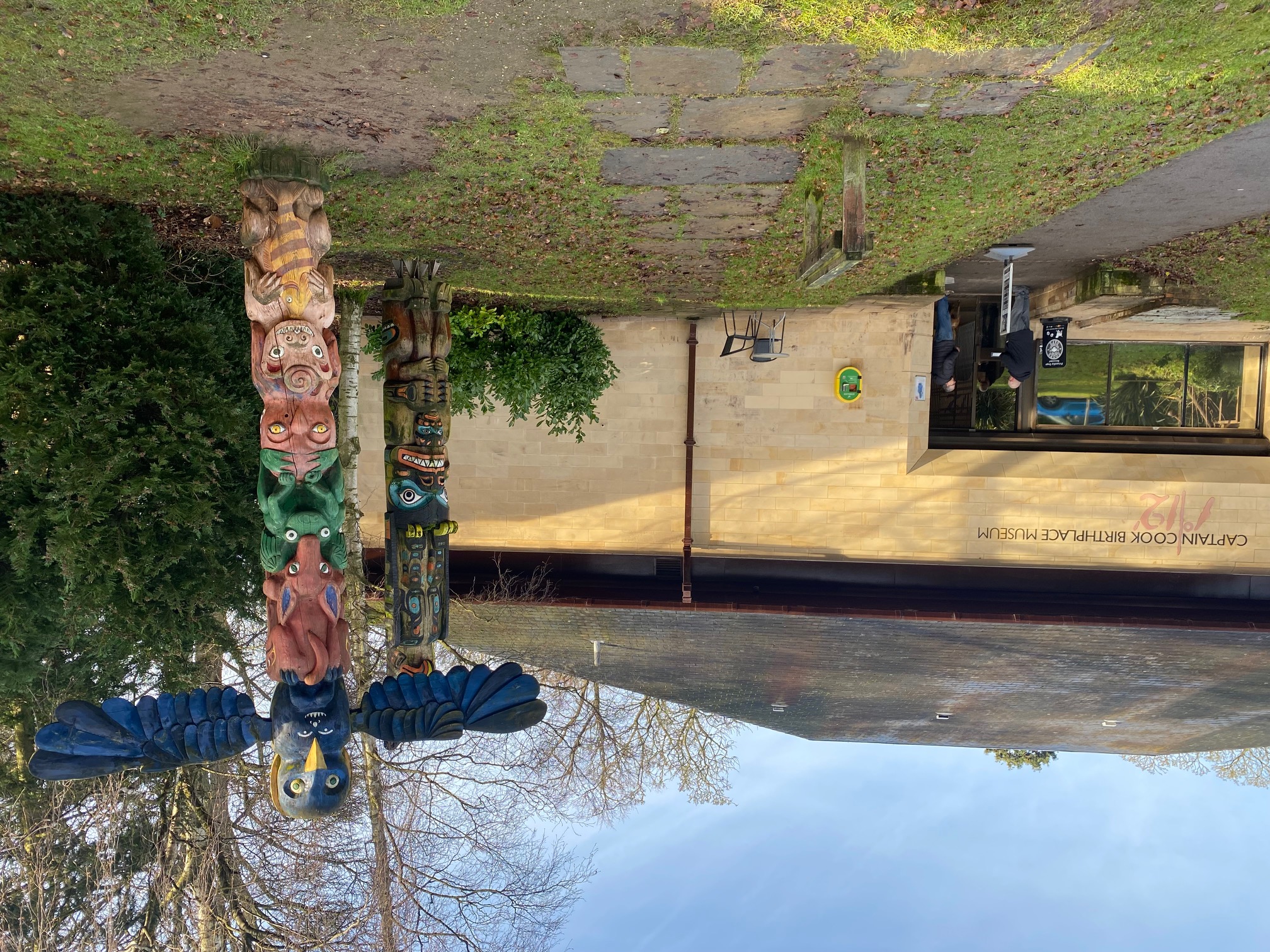 File:Totem Poles at the Captain Cook Birthplace Museum.jpg - Wikipedia