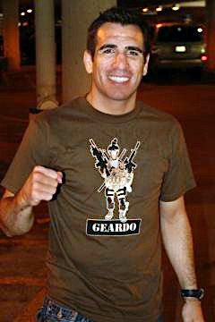 Kenny Florian wearing Ranger Up Geardo shirt