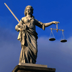 English: animated: Lady Justice at Dublin and ...