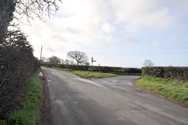 Llanbethery junction approaching Pancross - geograph.org.uk - 1234658