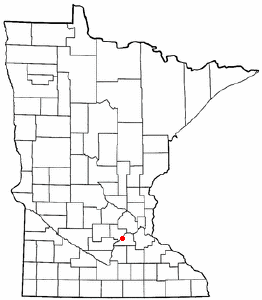 Location of Jordan, Minnesota